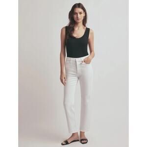 Favorite Daughter The Vivi High Rise Straight Ankle Jean White Size 27